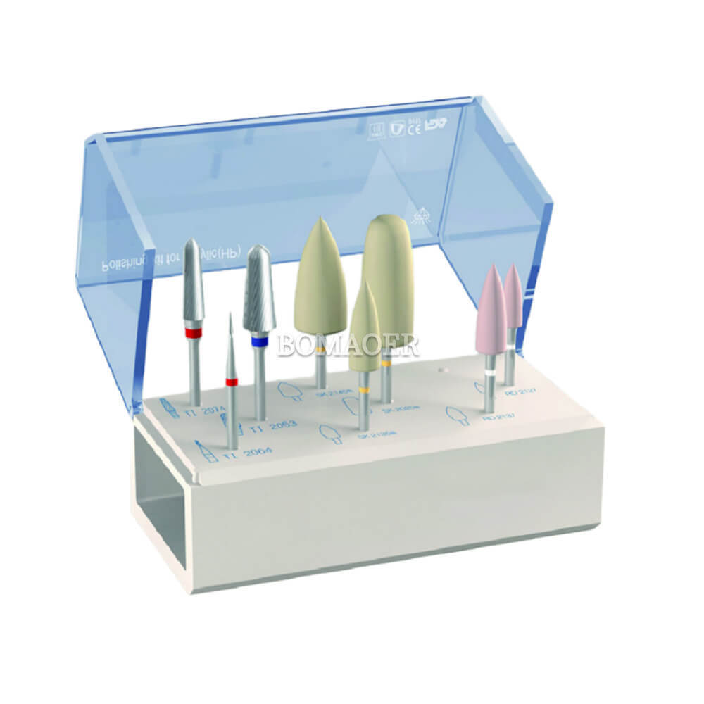 8pcs/kit Dental external oral trimming&polishing kit for Arcylic HP0308D