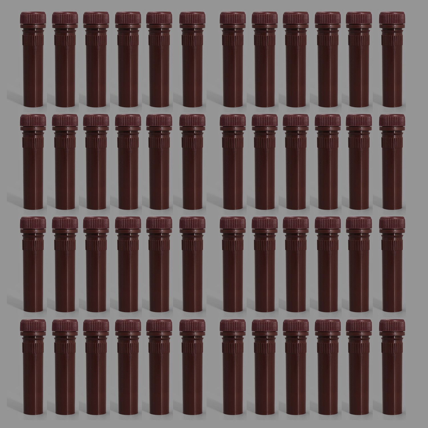 0.5ml Micro-Tubes,Amber,Free Standing Micro-Centrifuge Tubes&Screw Caps,1000/pkg