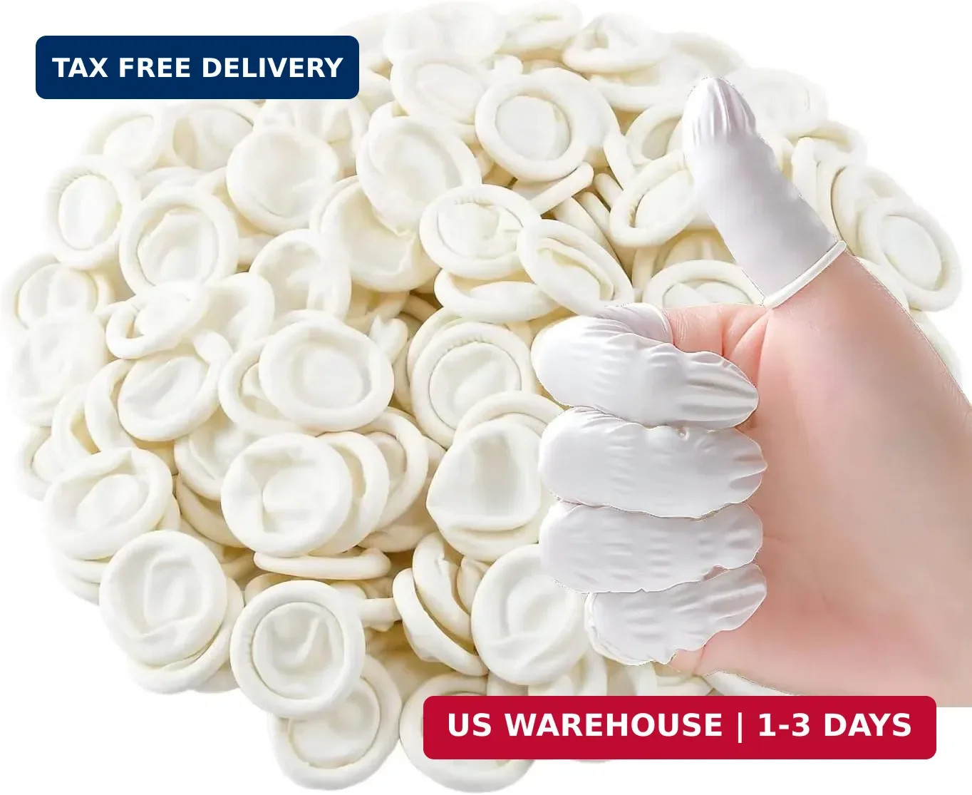 420Pcs Latex Finger Cots Disposable Finger Gloves Fingertip Protectors White