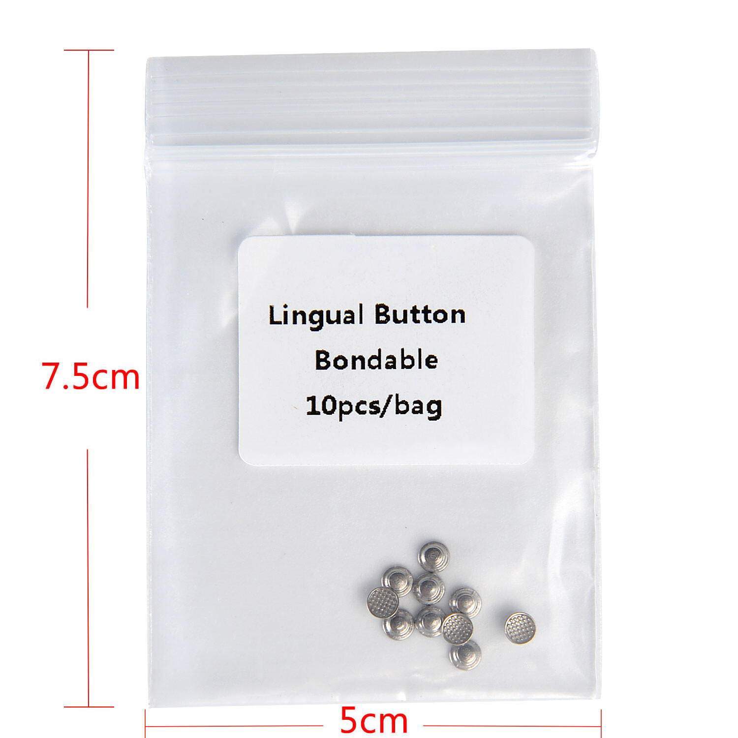 AZDENT Dental Orthodontic Lingual Buttons Bondable Round Mesh Base /Monoblock