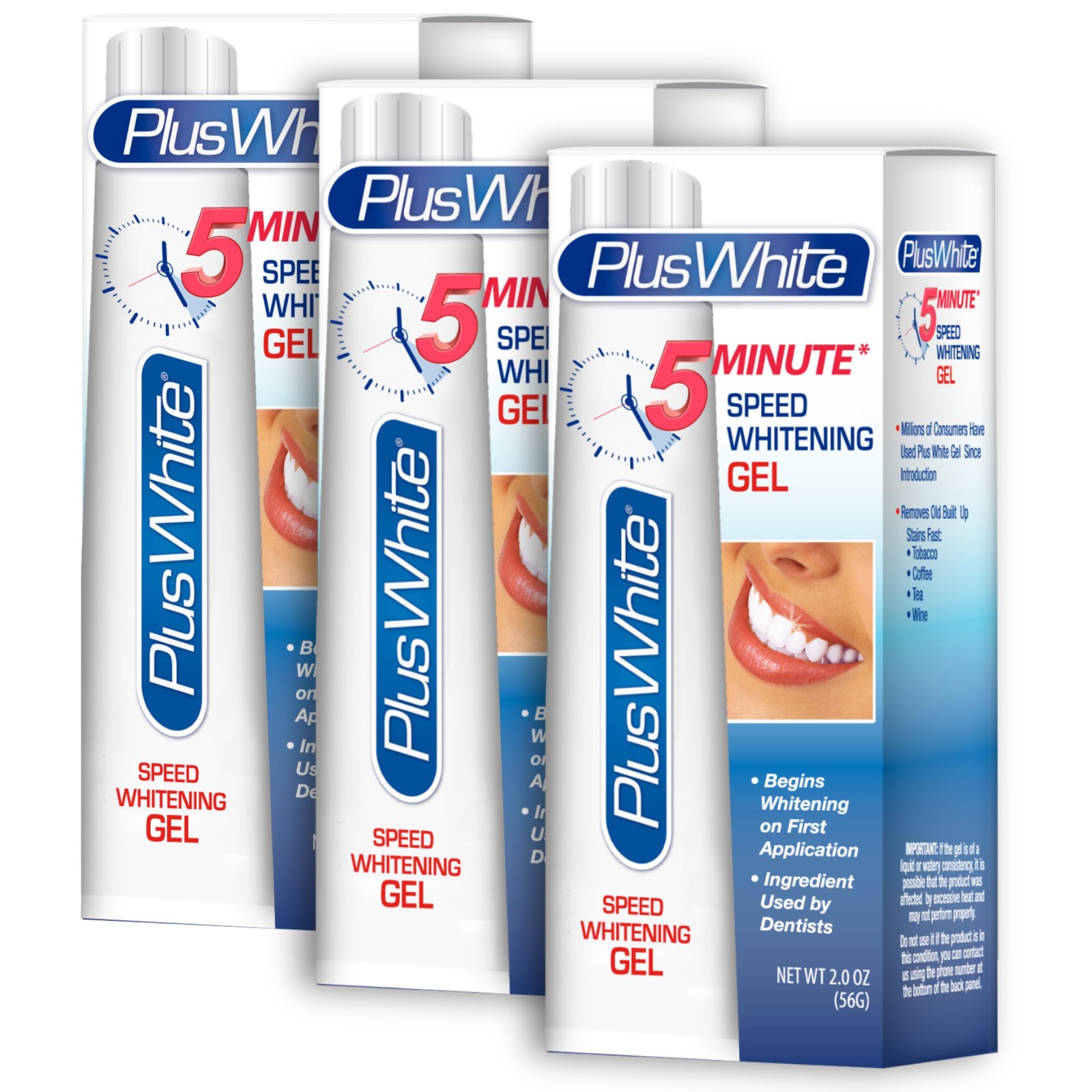 Plus White Speed Whitening Gel – Works in 5 2 Ounce (Pack of 3), Clear