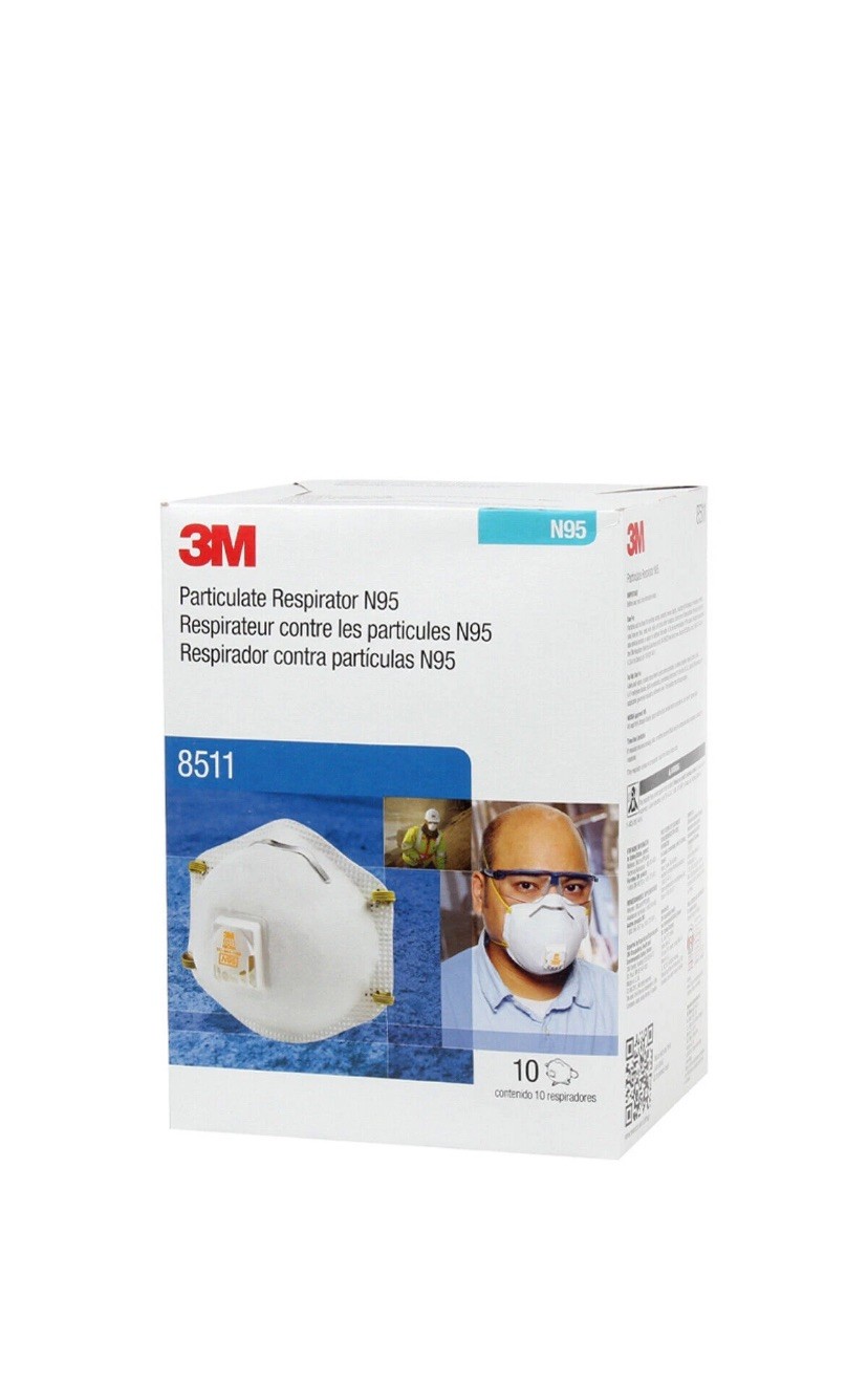 3M N95 Particulate Respirator Face Mask, Box of 10