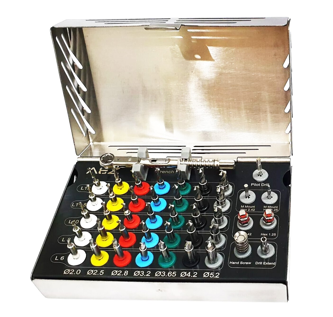 Dental Implant 35 Integral Stopper Drills with Drivers and Keys Complete Kit