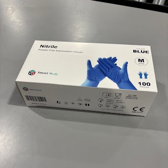 GENERIC POWDER FREE NITRILE EXAM GLOVES, 100PCS, MEDIUM – BLUE