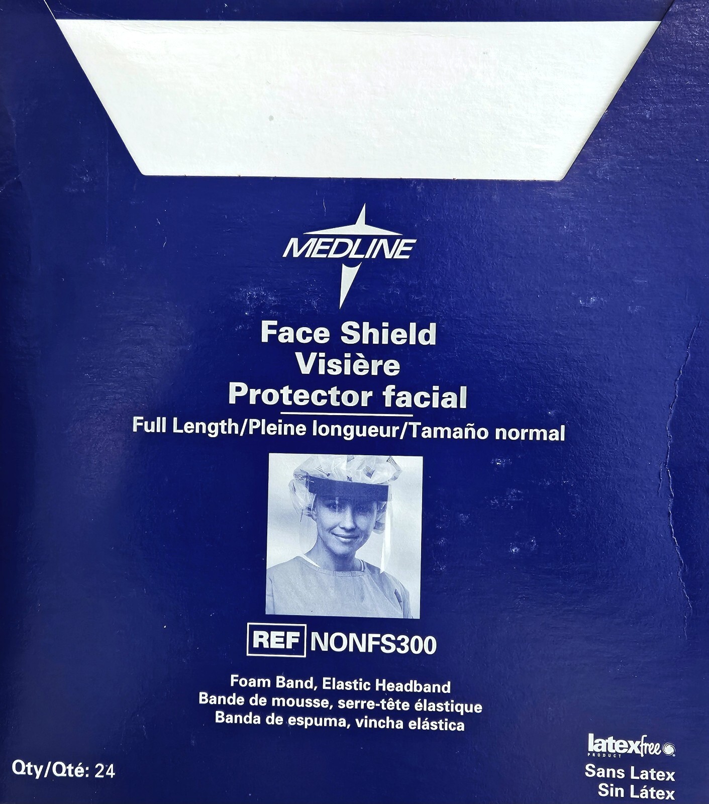 Medline Full-Length Face Shield-Anti Fog-Latex-free-MIINONFS300-24/Box