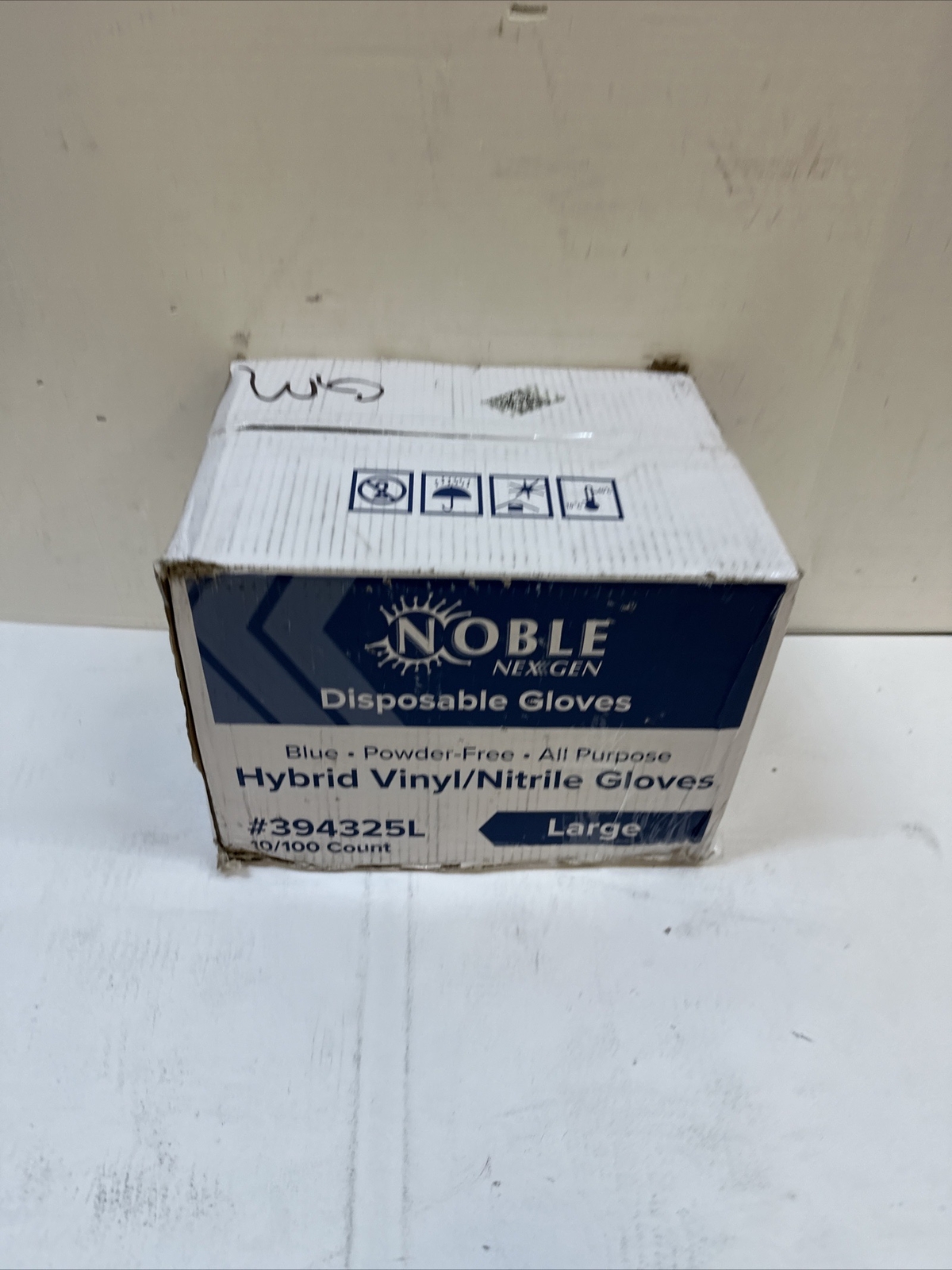 1000 Pack Noble NexGen 3 Mil Thick Blue Hybrid Powder-Free Gloves Large