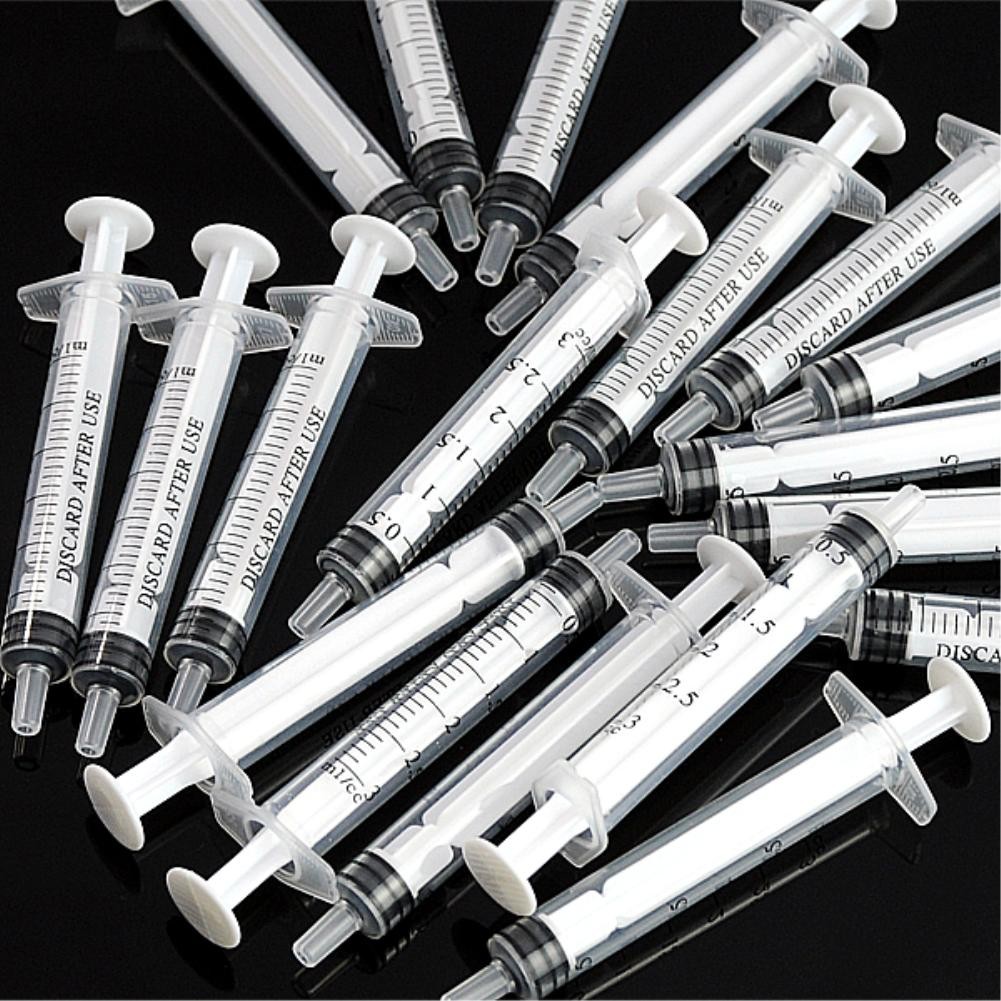 10x 3mL Plastic Syringe Injector Liquid Ink Luer Slip Tip Plant Sterile Feeder