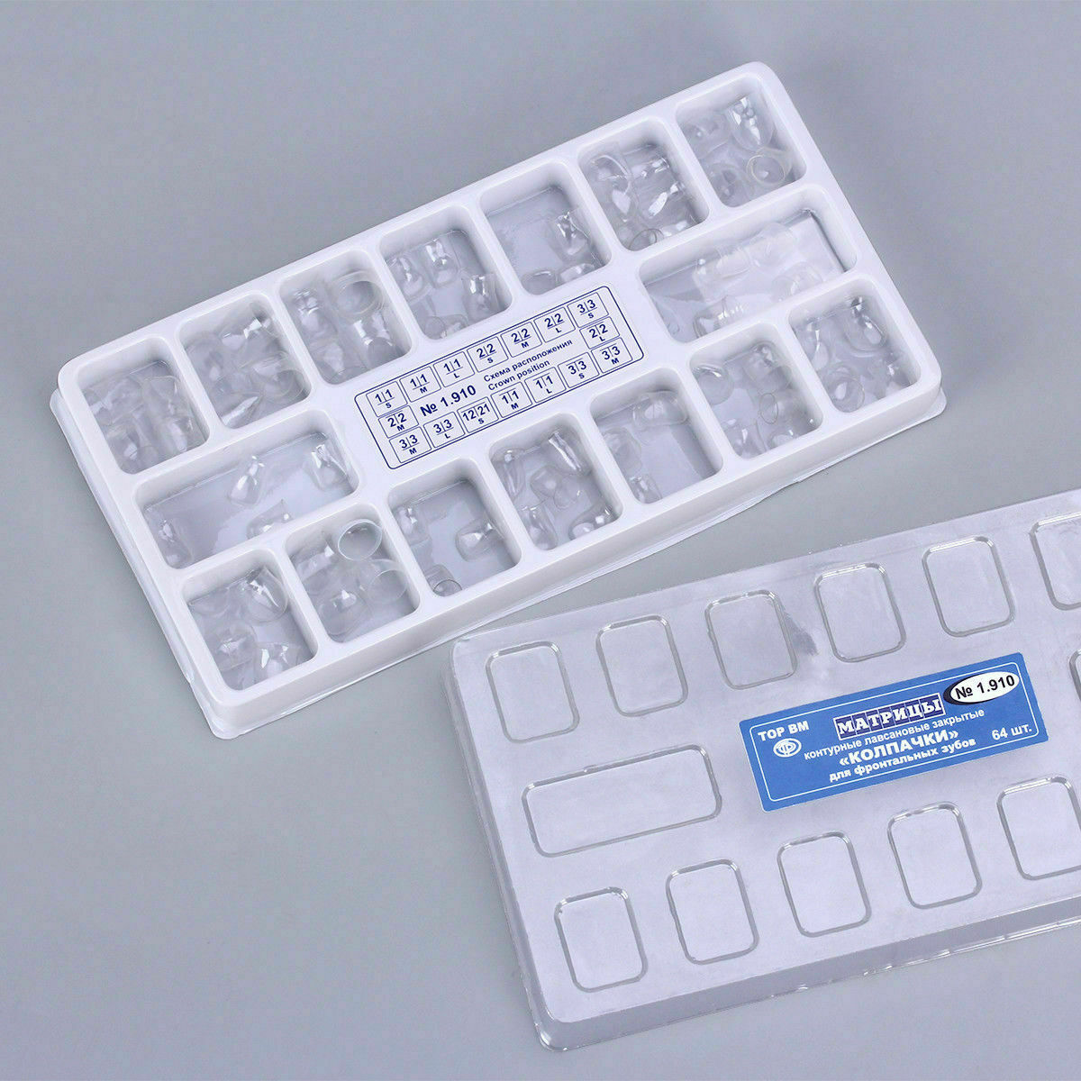 64 Pcs/Box Dental Transparent matrices Matrix Crown Anterior TOR VM 1.910 Adult