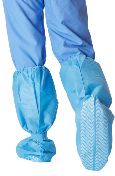 [Case of 150] Nonskid Multilayer Poly Boot Covers Blue, Large (Up to Men’s 12)