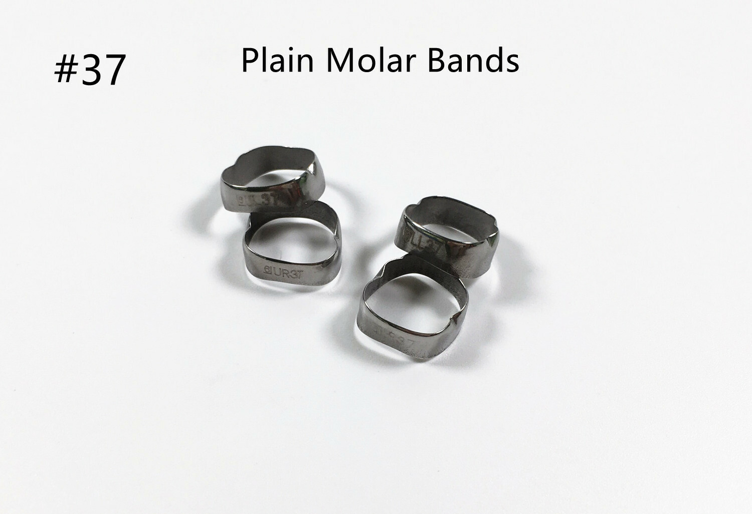 2~50Bags Molar Plain Band Rough Inner Dental Bracket Orthodontic Bands #37