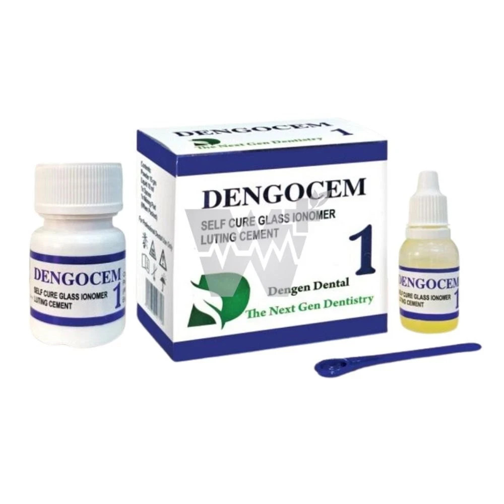 Dental DENGOCEM Self Cure Translucent GIC Luting Cement Powder Liquid Set
