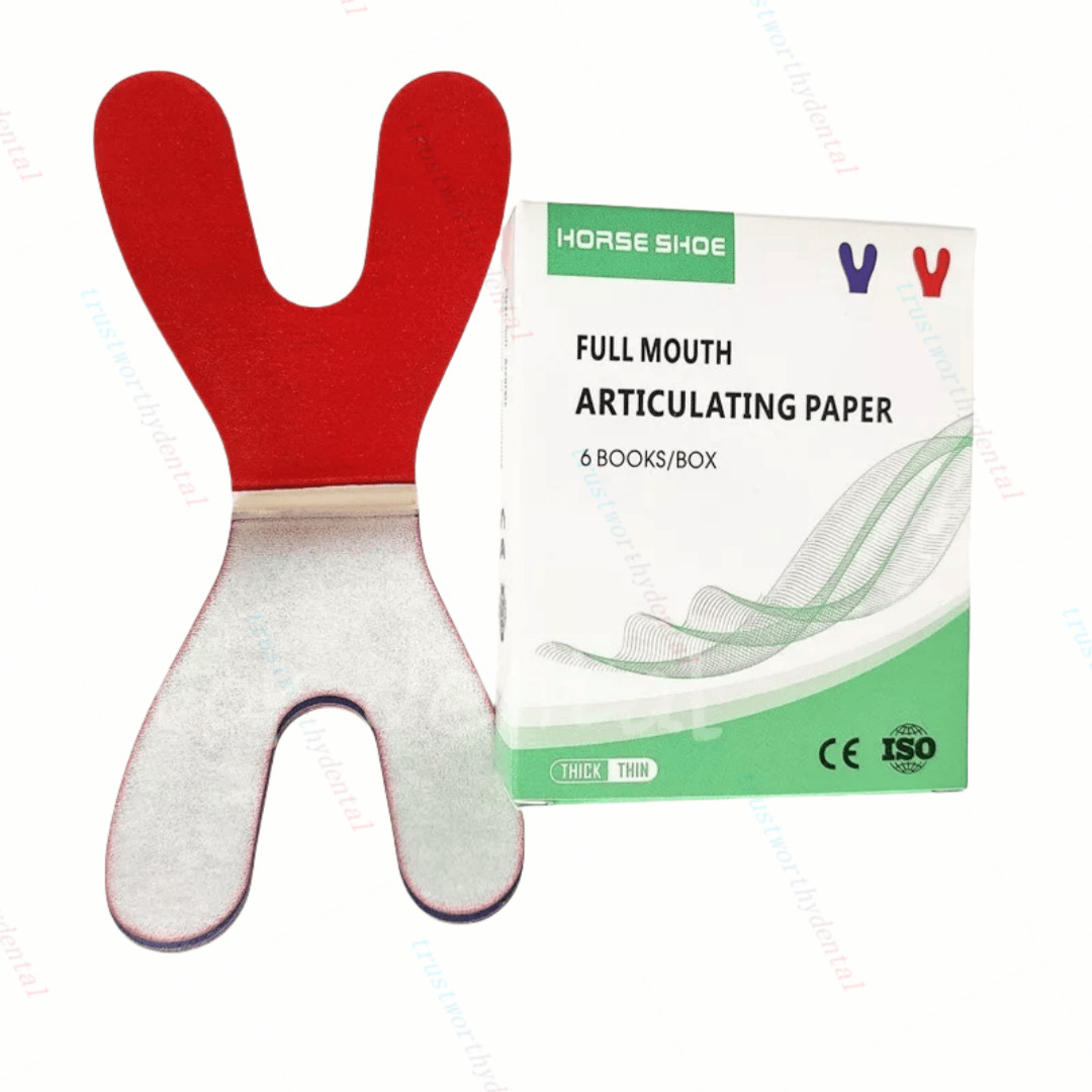 1Box Dental Articulating Paper Red/Blue Green Thick Type 100um/40um Horseshoe
