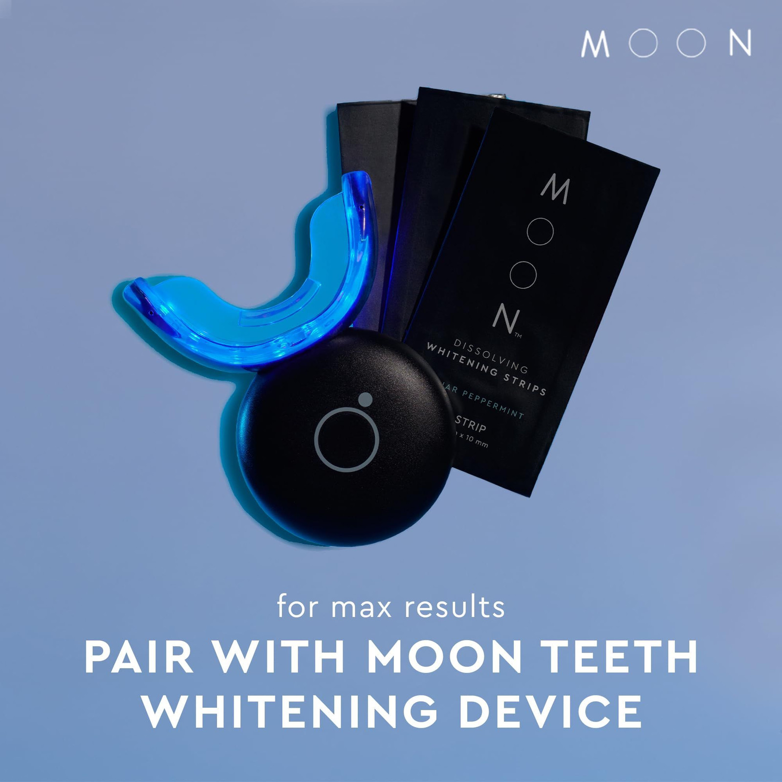 MOON Dissolving Teeth Whitening Strips, 56 No Rinse 1 Count (Pack of 56)