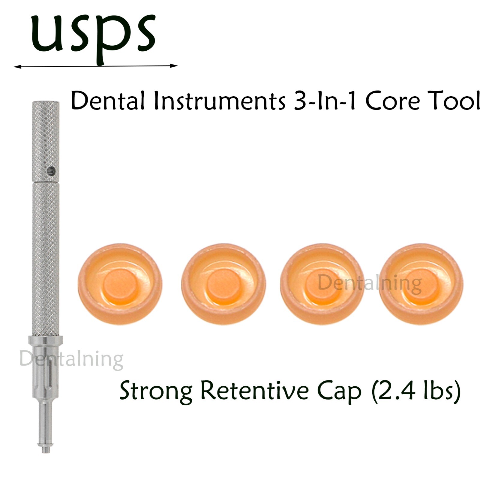 US Locat0r Core Tool Overdenture Abutment Replace Retention Cap 2.4Lbs(4Pcs) Kit