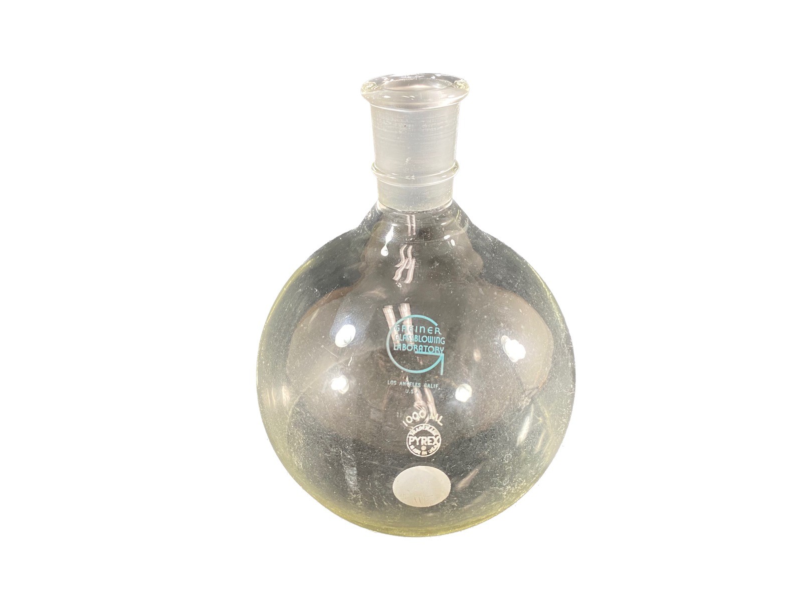CORNING PYREX Glass 1000mL 1L 24/40 Single Neck Round Bottom Flask 4320-1L #2