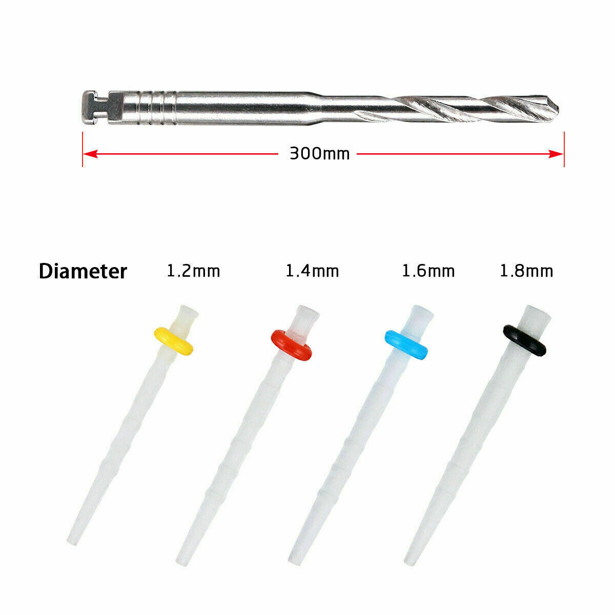 US AAA Dental High-intensity Quartz Fiber Resin Post Screw Thread Glass & Drills