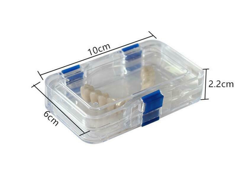 Denture False Inlay Teeth Membrane Case Hinged Display Jewelry Box Fragile 4size