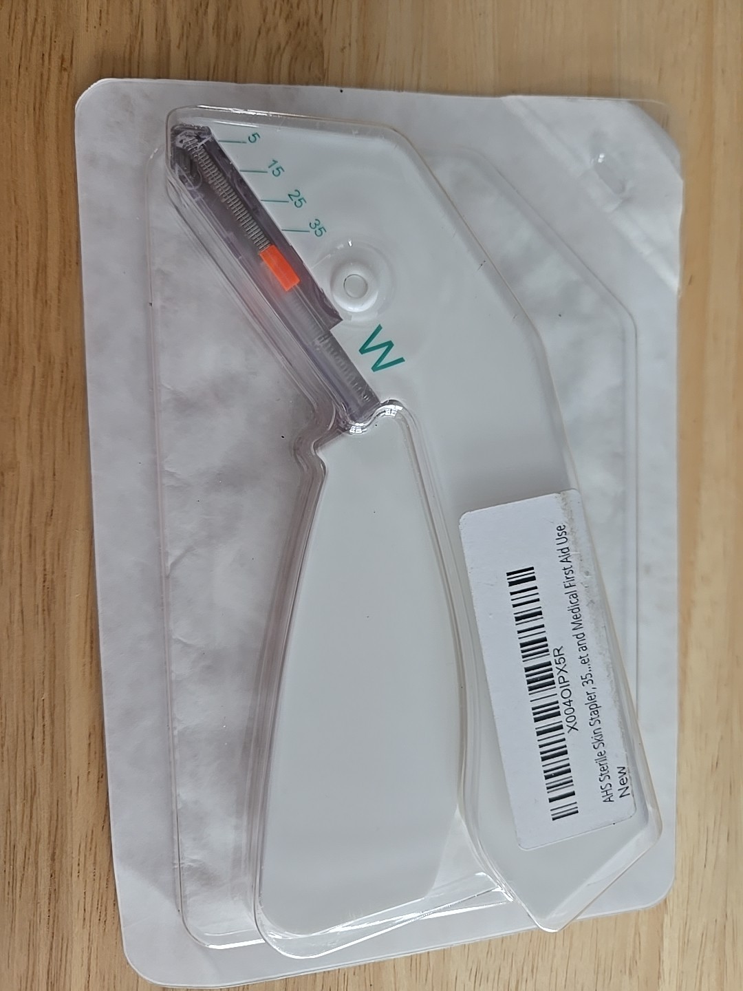 Sterile disposable skin Stapler AHS35W. Exp. Date 8-20-2029