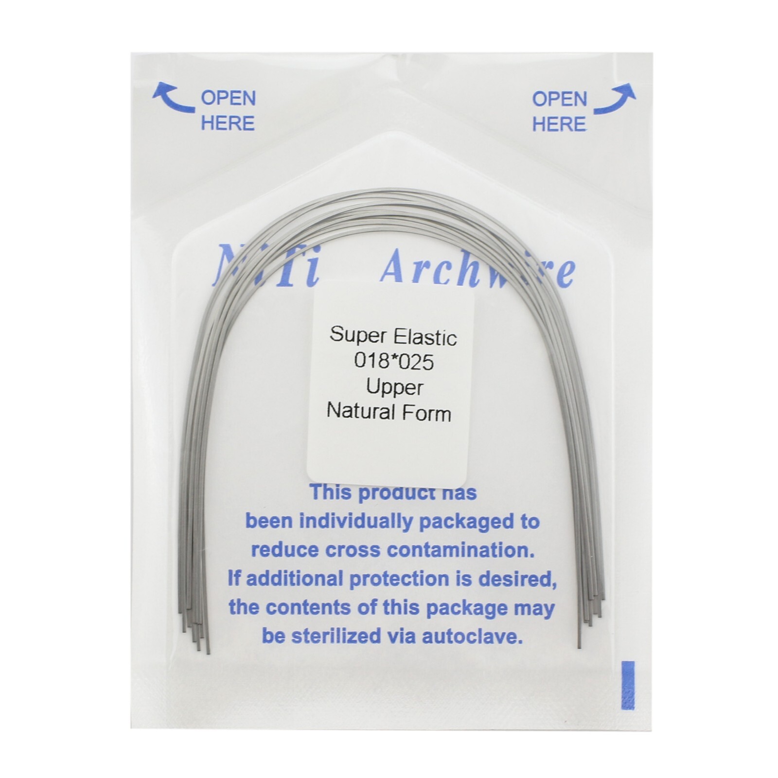 Dental Orthodontic Niti Arch Wires Natural Form Rectangular 16*16 16*22 19*25