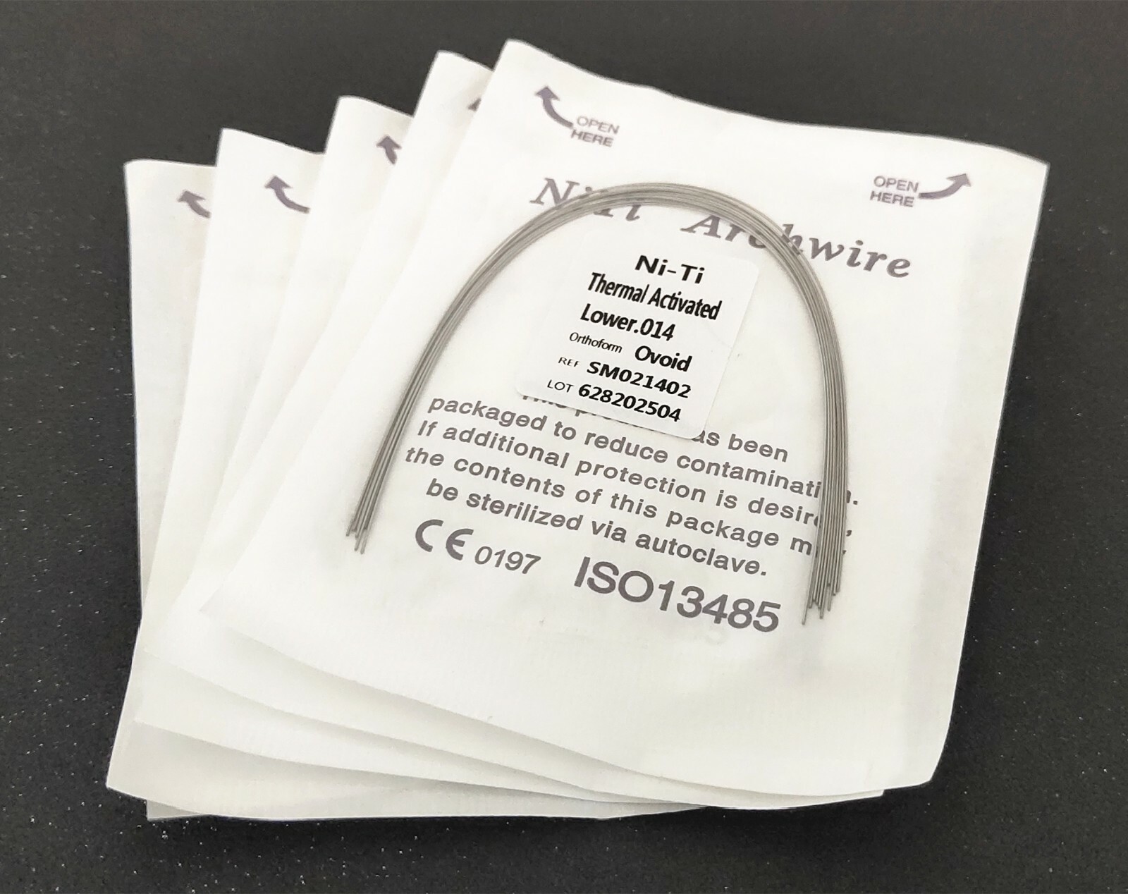 100 Packs Thermal Activated Niti Arch Wire Round Bows Ovoid Form Size For Chose