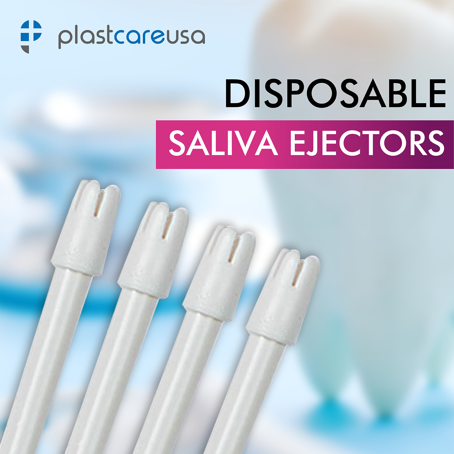 500 Saliva Ejectors Ejector White Dental Disposable Suction Tips (5 Bags)