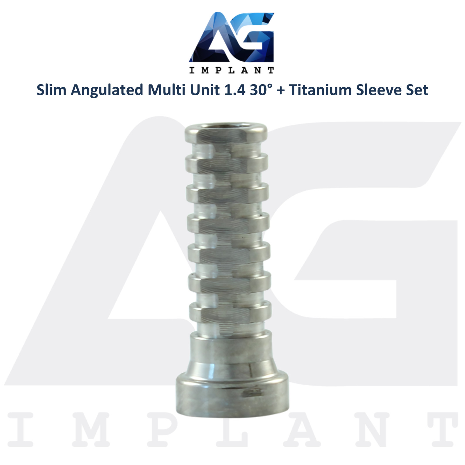 5 Angulated Multi Unit 1.4 Prosthetic 30° Titanium Sleeve Slim Int Hex 2.0mm