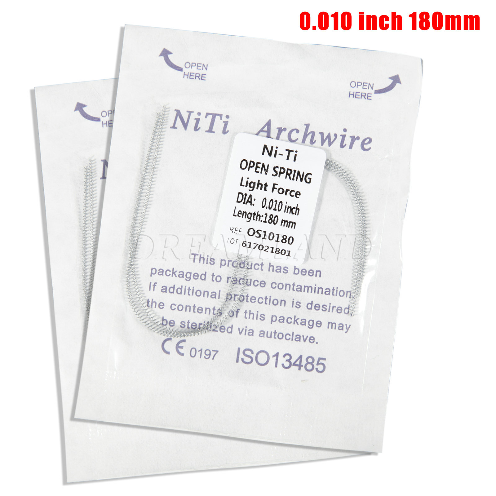 Orthodontic Sale Ortho Niti Open Coil Spring 0.010/0.012*180mm 2PCS/Pack