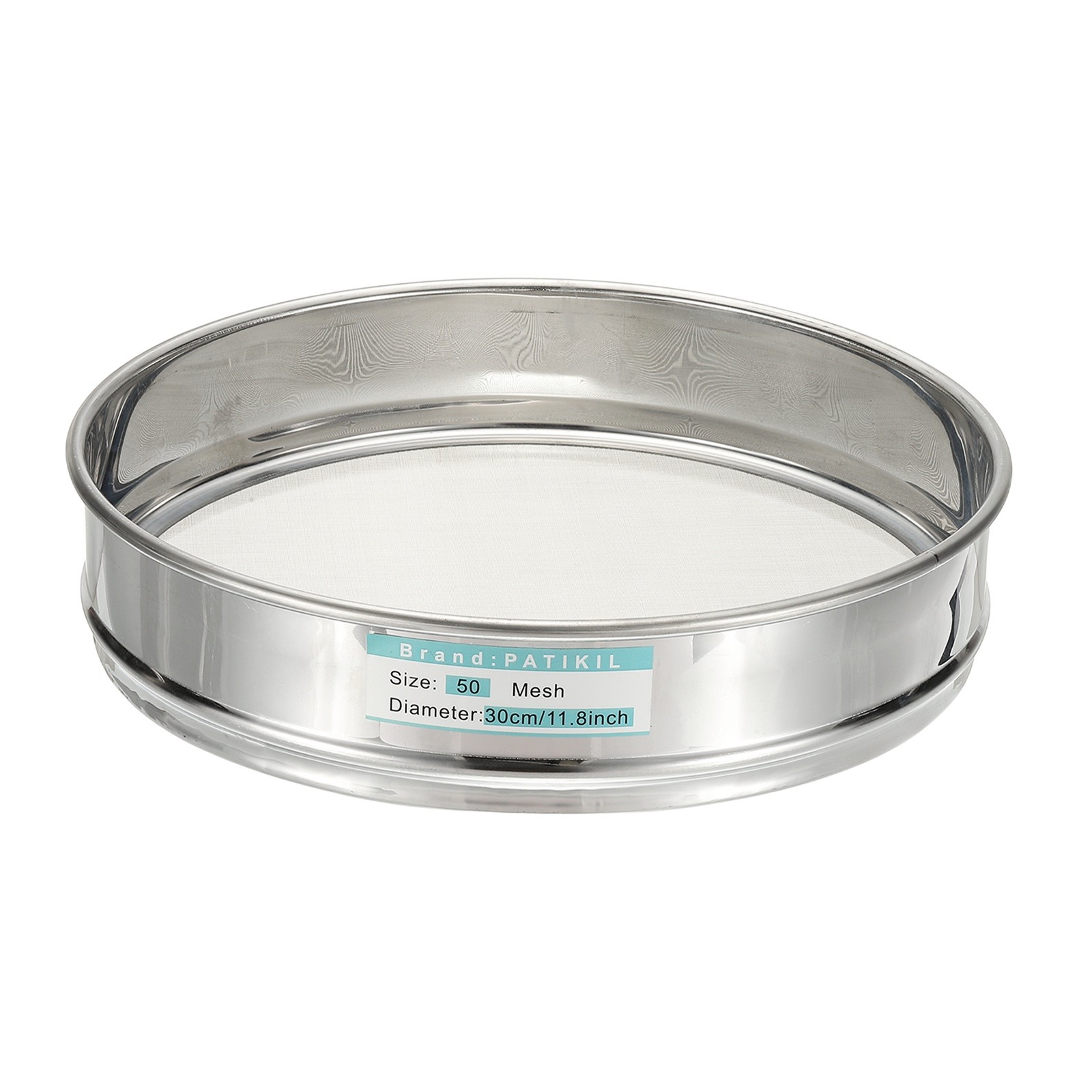 50 Mesh Lab Sieve, 11.8″ Diameter Test Sieve 304 Stainless Steel(0.35mm)