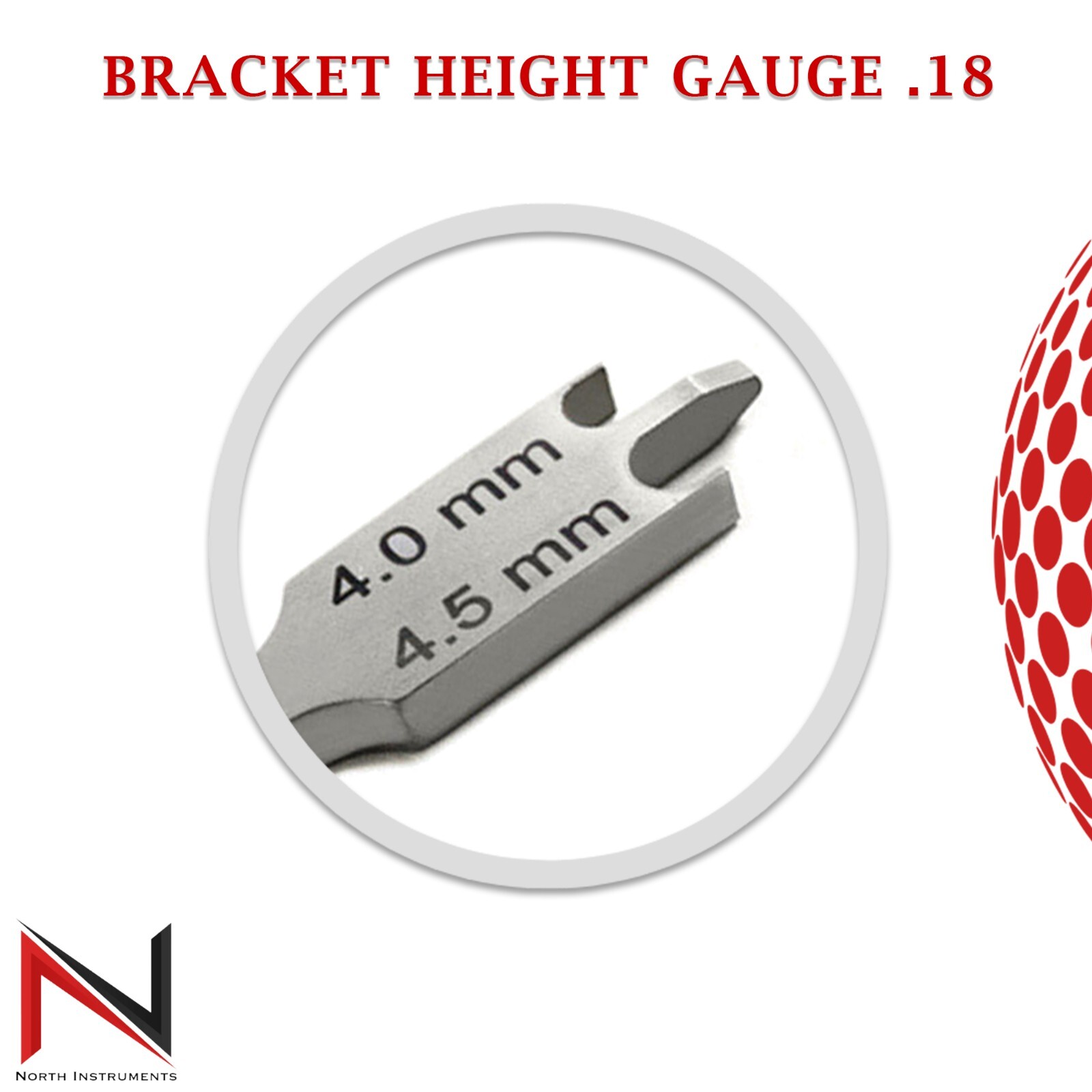Ortho Lab Wick Type Bracket Positioning Height Gauge Measuring Dental Gauges