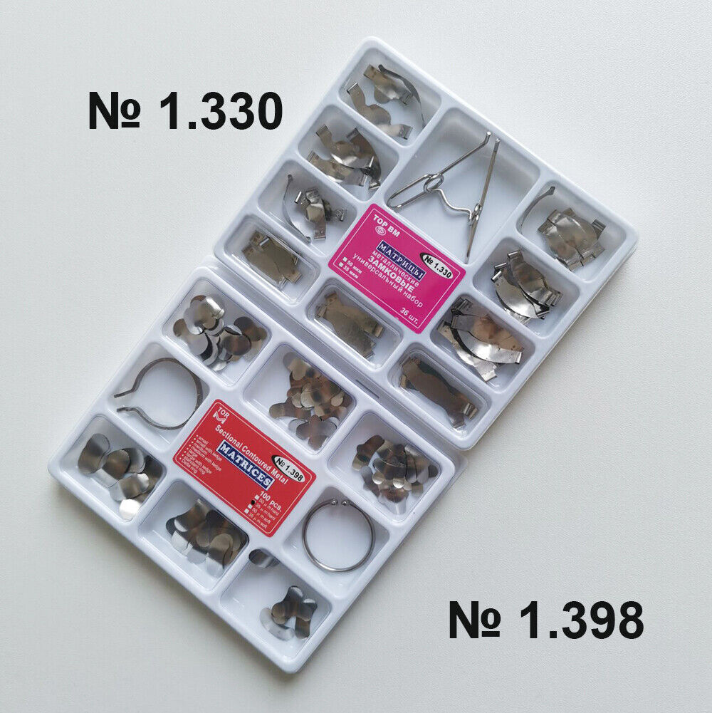 Dental Matrices Matrix Ring Clamp Wedges SpringClip Sectional Contoured TOR VM