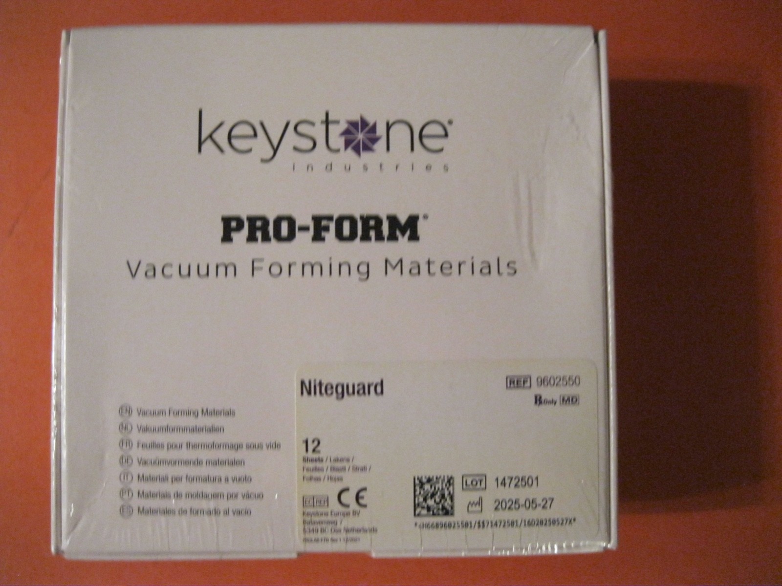 Keystone Pro-Form Vacuum Forming Materials Niteguard 9602550 Brand New Sealed