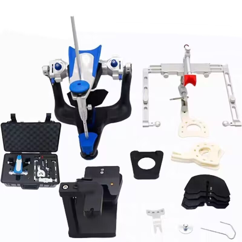 Dental Lab Fully Adjustable Articulator and Facebow Calibration Kit with Case