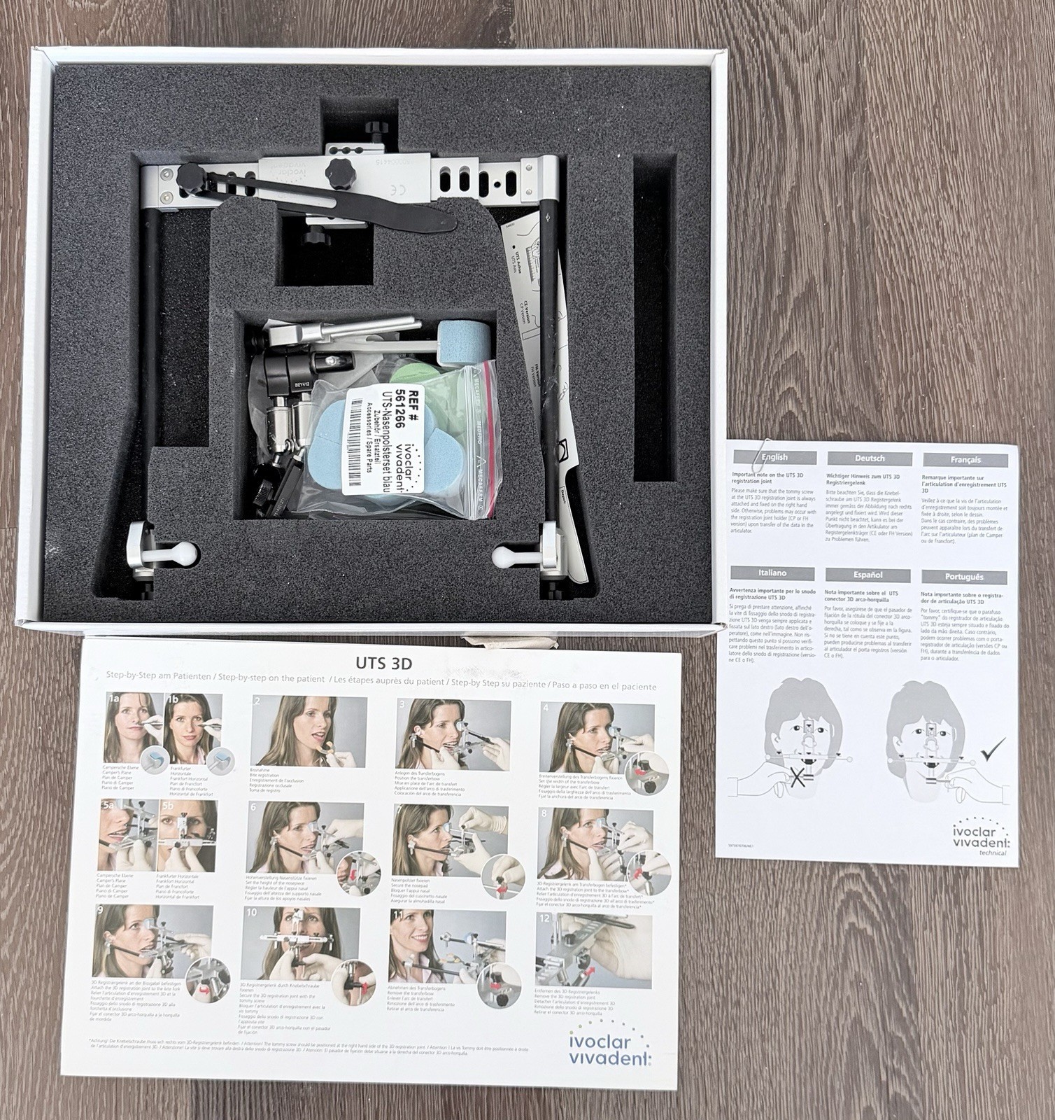 Ivoclar Vivodent UTS 3D Facebow Transfer System with Accessories. Open Box