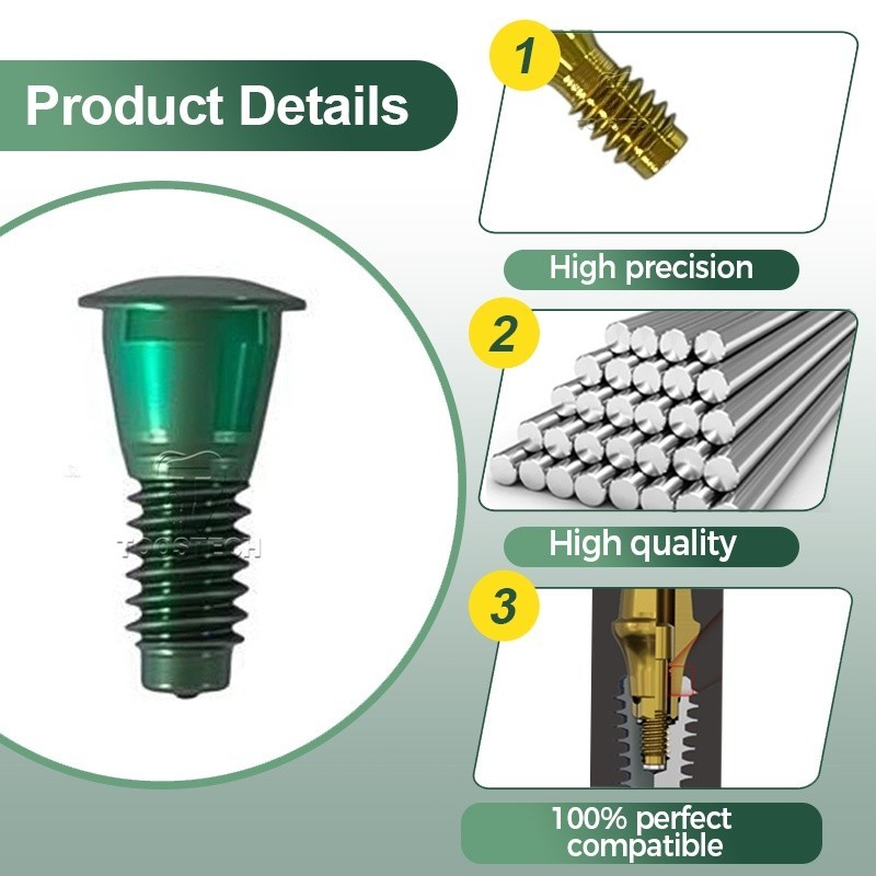 1Pcs Titanium cover screw compatible Hiossen Osstem TS Platform Regular Mini