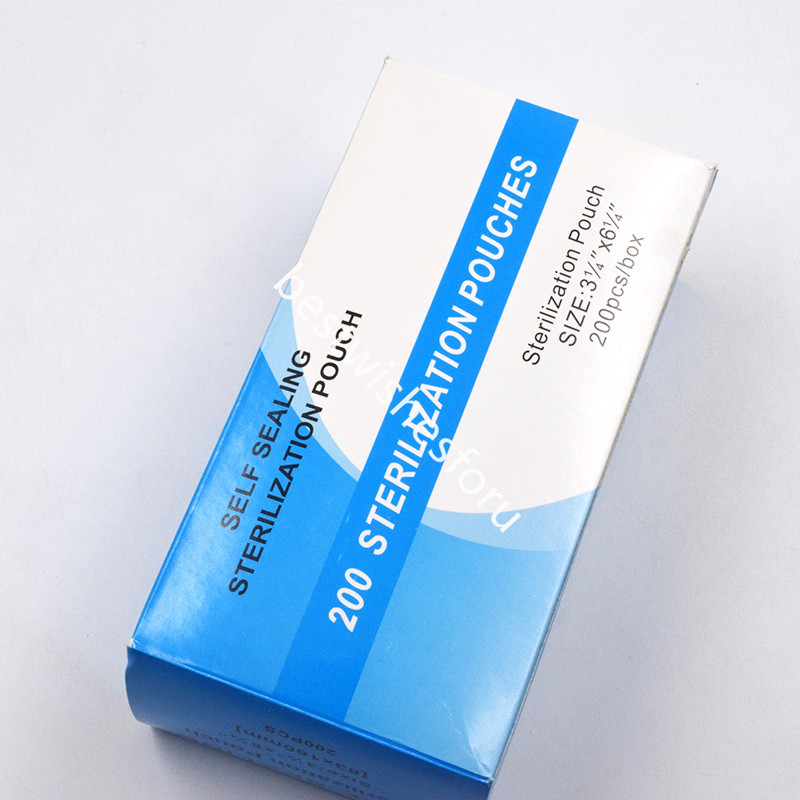 200 Pcs Autoclave Premium Sterilization Self-Sealing Pouch Bag Dental 6 Size Opt