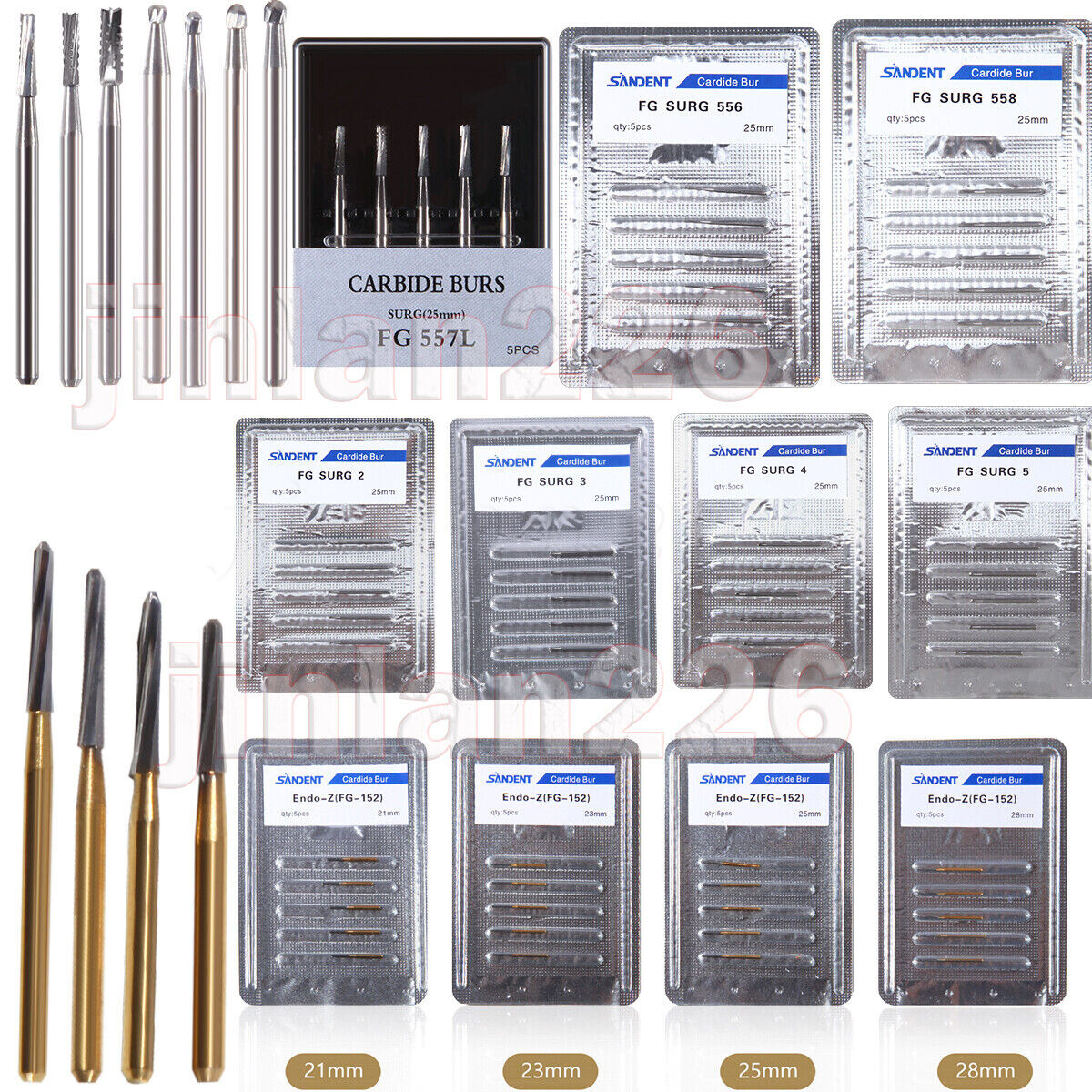 Dental Carbide Oral Surgical FG Burs Round FGOS 2-5 330 Friction Grip Surgery