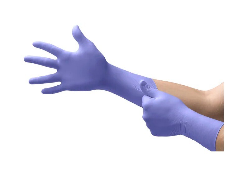(500/Cs) ANSELL Microflex Supreno EC Nitrile Exam Gloves – XLarge – Violet Blue