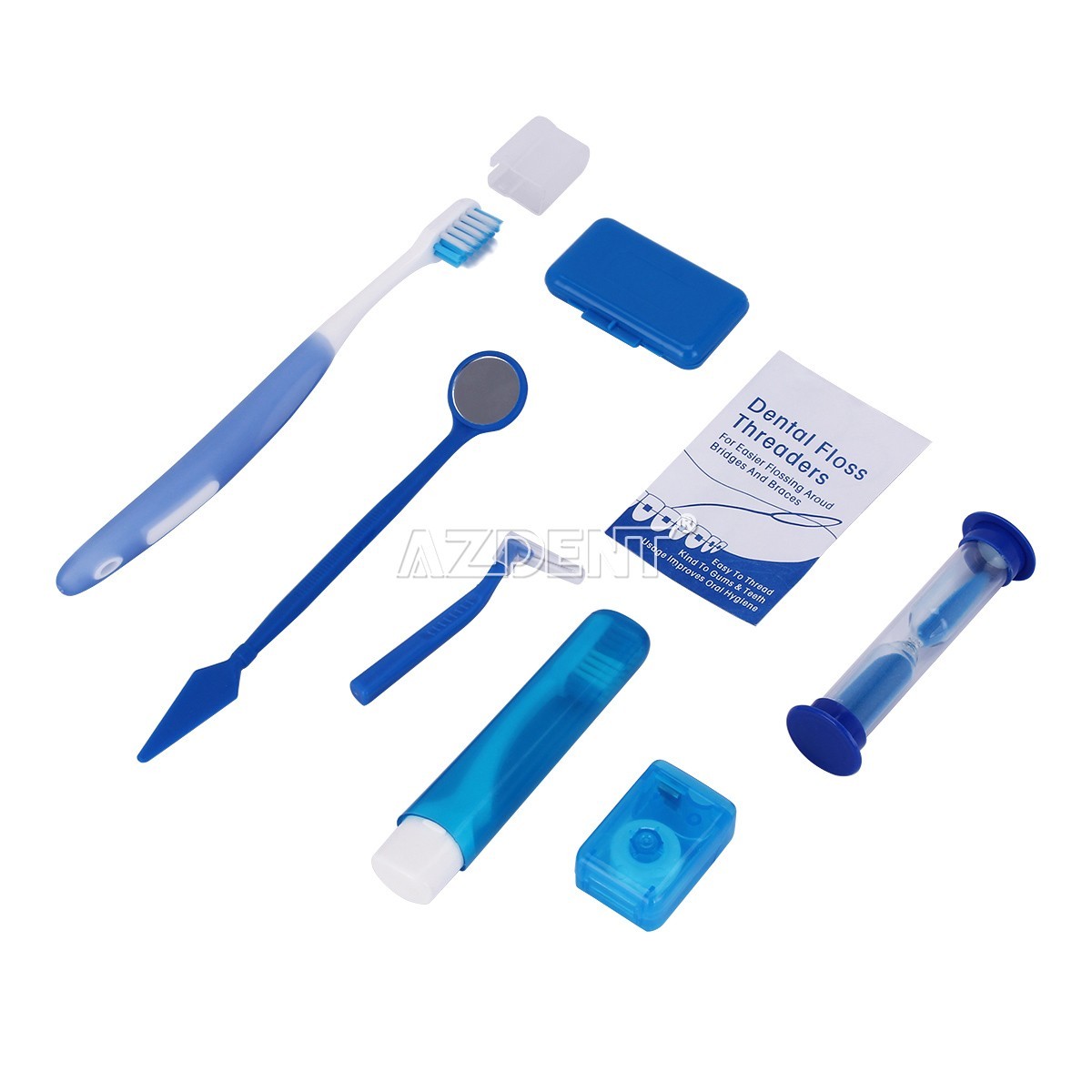 5 X Dental Orthodontic Brush Toothbrush Interdental Floss Oral Care Blue
