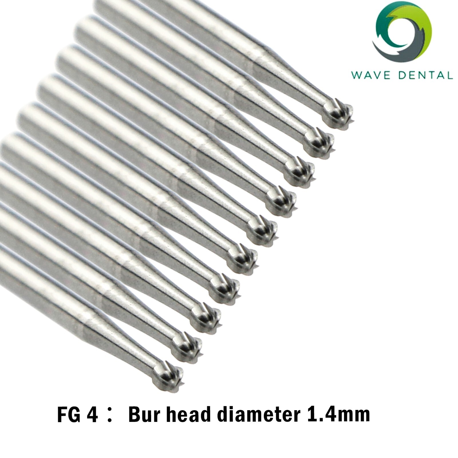 US 10 Pcs WAVE Dental Operative Carbide Round Bur Friction Grip Drill FG 1/4 – 8