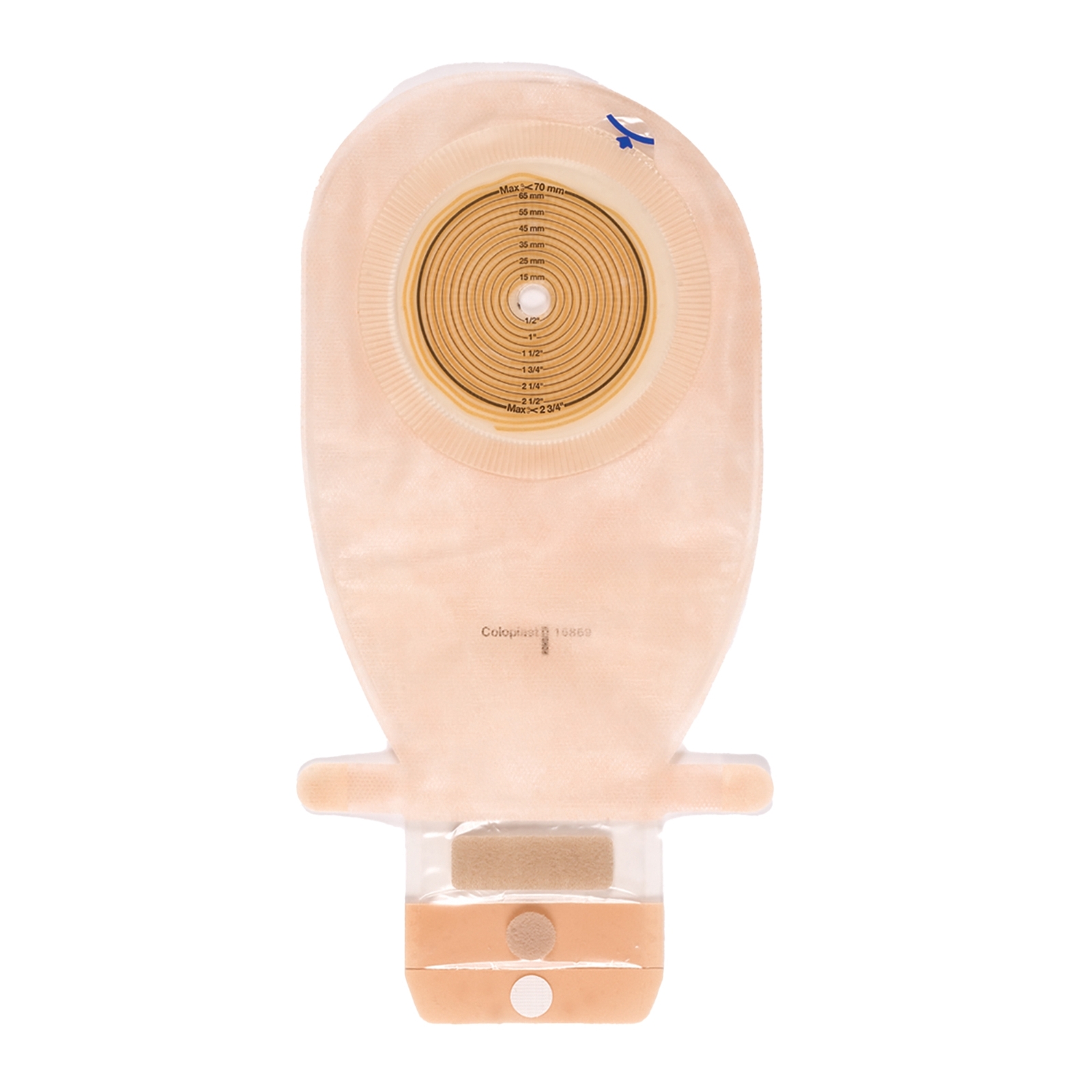 Assura Colostomy Pouch Drainable 3/8 to 2-1/4 Inch Stoma 1pc System 15869 10 Ct