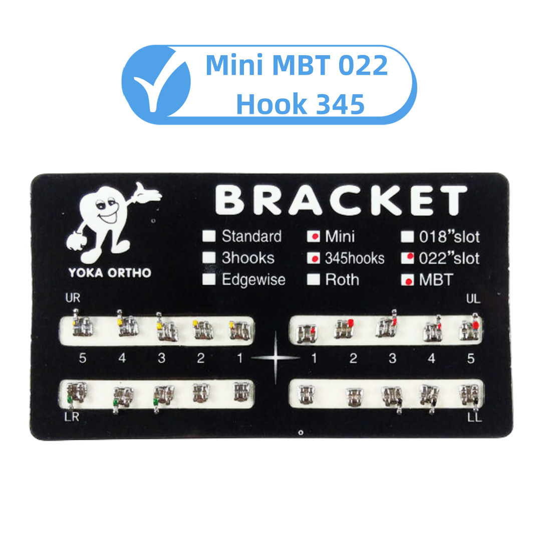 Dental Orthodontic Brackets Ortho Metal Braces MBT 022 Hook 345 Mini 20Pcs/Set