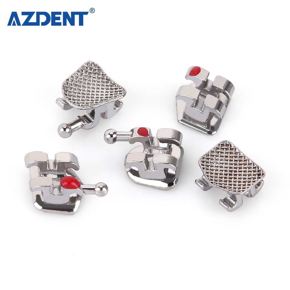1 Pack AZDENT Dental Orthodontic Brackets Metal Braces Mini Roth.022 Hooks 3 4 5