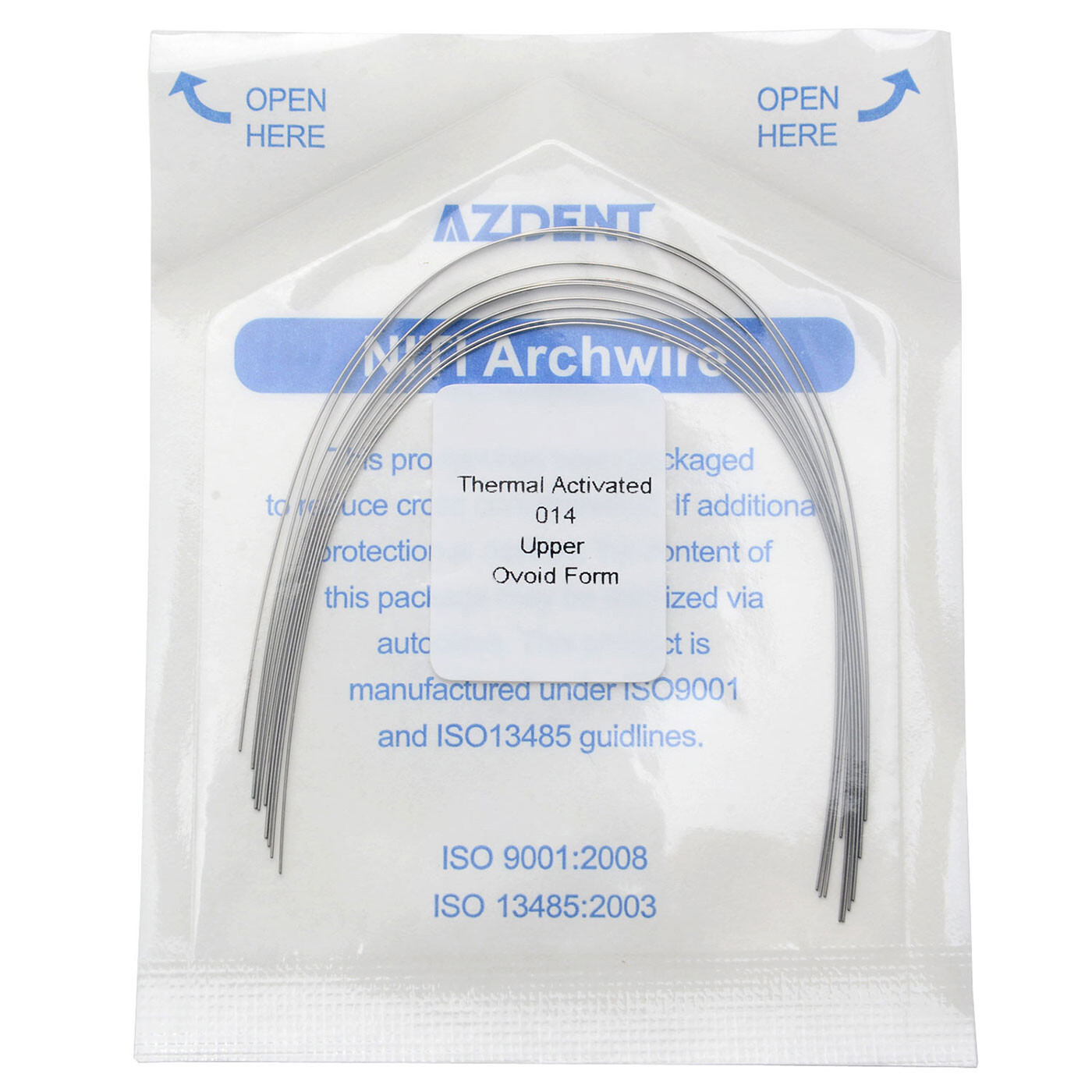 Dental Ortodoncia Niti Térmica activada Arco redondo Alambre Forma natural