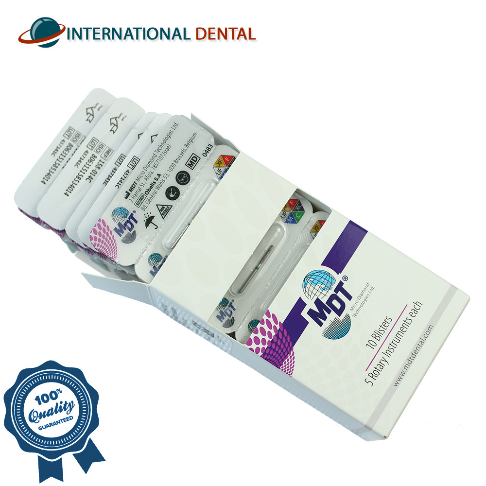 Dental MDT Round Edge Cylinder 158 FG Diamond Burs Margin Refinement Restorative