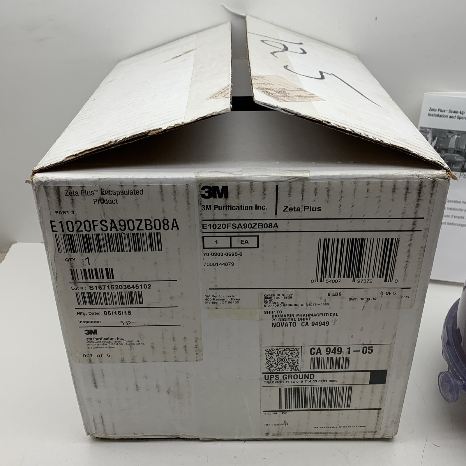 3M Zeta Plus E1020FSA90ZB08A Filter Capsule Scale Up 1020cm, 90ZB08A Grade
