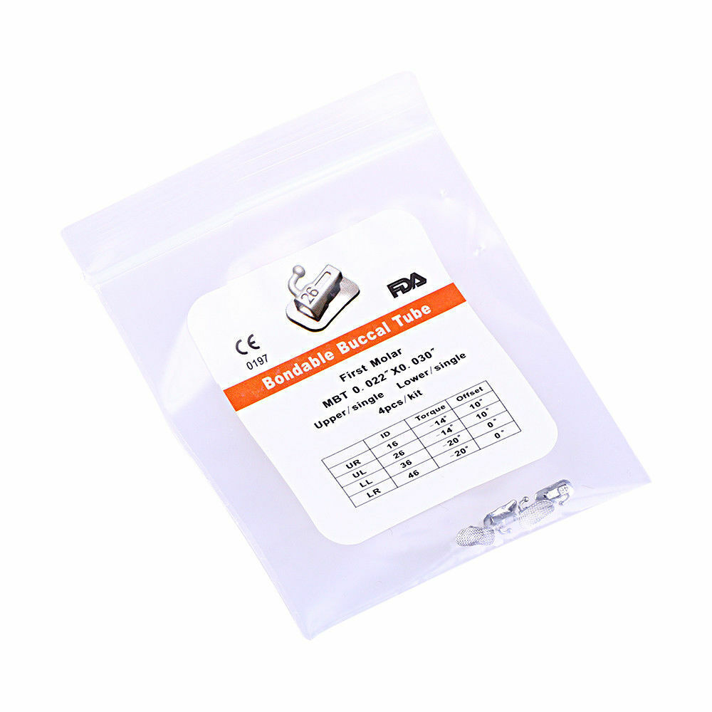 Dental Orthodontic Split Buccal Tube 1st/2nd MBT 022 Bondable Single Non-con