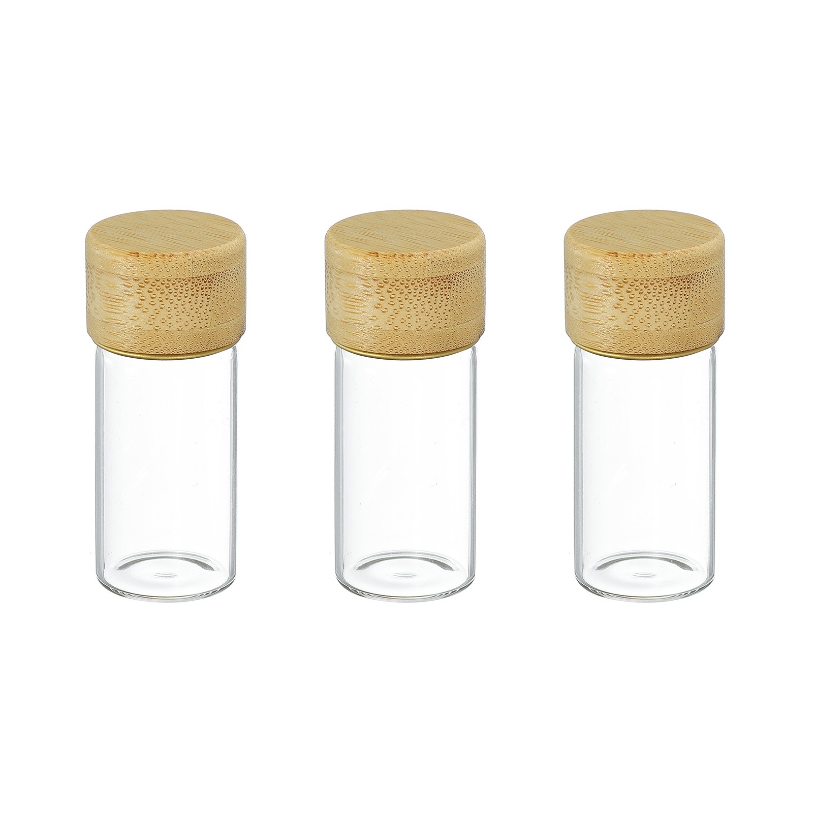 3Pcs, Mini Glass Bottles with Lids 10ml Small Clear Glass Jars