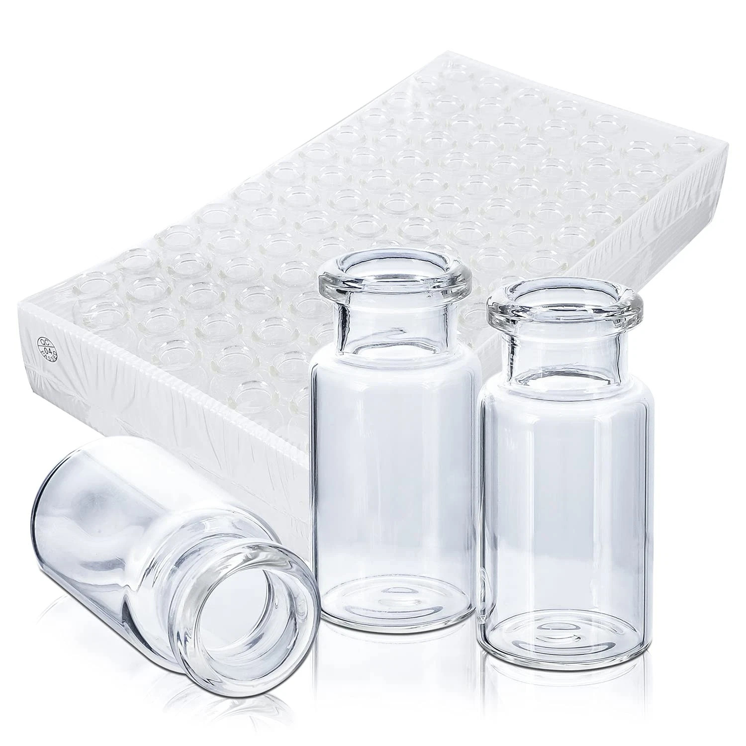 1000PCS 3ml/10ml Headspace Vials Amber/Clear Glass Bottle Crimp top Flat HPLC