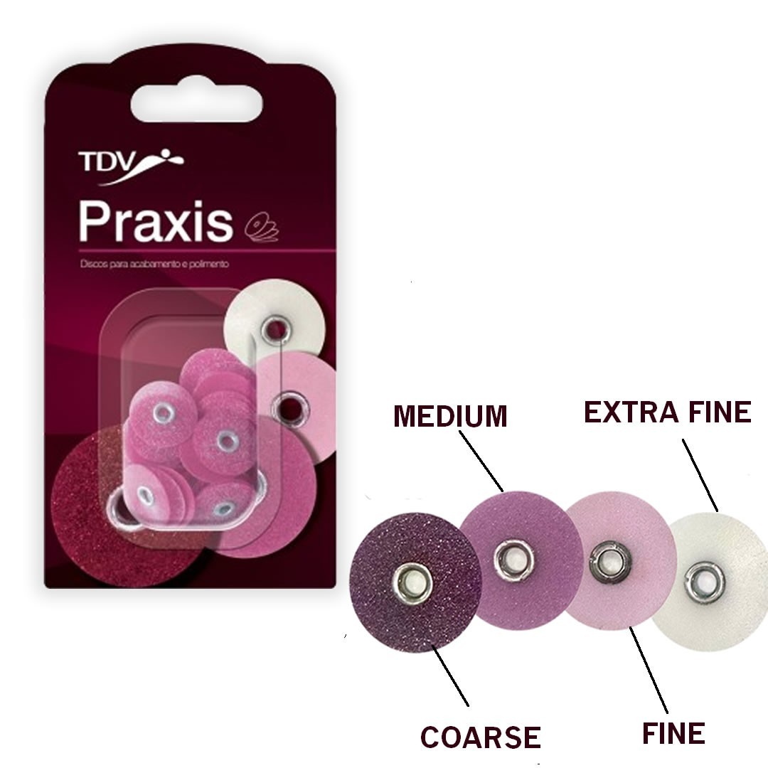 Praxis Sandpaper Discs – COARSE Discs 3/8″ POP-ON Refill x 30dics By TDV