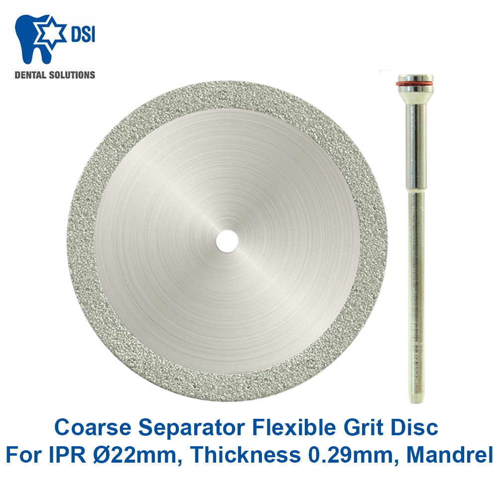 DSI Flexible Diamond Separator IPR Disk Ø22mm Double Sided Coarse Thick 0.29mm